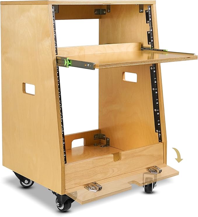 Sound Town DIY Slanted 12U Studio Rack, - Image 4