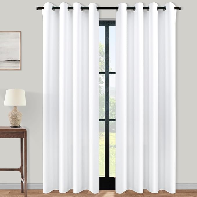 KOUFALL Closet Curtains for Bedroom Closet Door, 95 Inch Long Open Grommet by KOUFALL