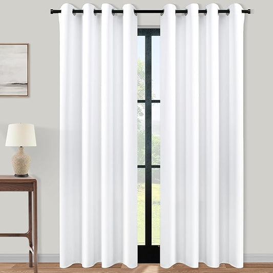 KOUFALL Closet Curtains for Bedroom Closet Door, 95 Inch Long Open Grommet by KOUFALL