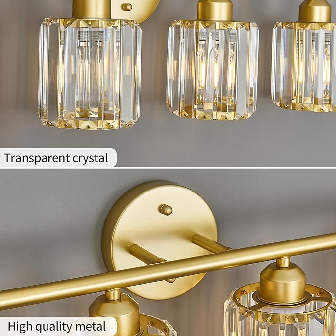FDPBY Modern 4 Light Crystal Vanity Light, Compatible - Image 5