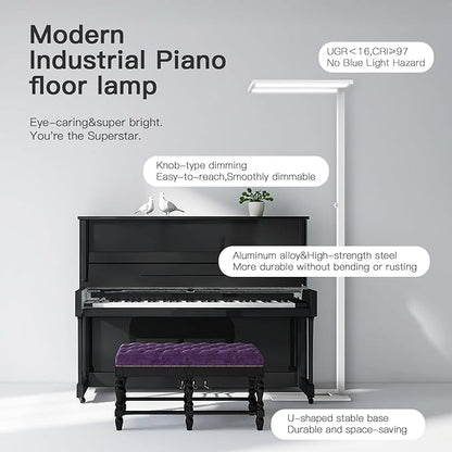 STERREN 76" Led Floor Lamp, 120W White Modern Free-Standing Lamp, 9100LM - Image 6
