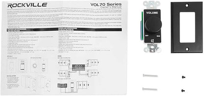 Rockville VOL7035 Black 35W 70V Wall Volume Control Zone Controller, 11-Step - Image 6