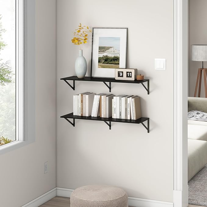 36"W x 12"D Floating Shelves, 12 Inch Deep Wall Shelves - Image 2