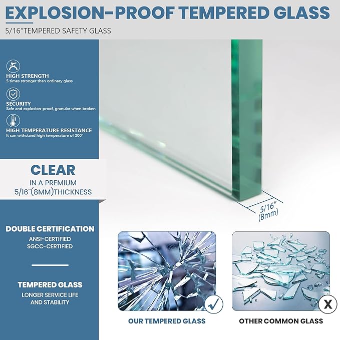 Bathroom Shower Glass Door 34 * 74" - Image 6