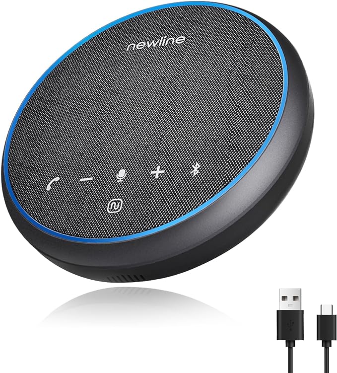 N newline Conference Speaker and Microphone, 2 Mics 360° Voice Pickup, AI Noise by Nnewline