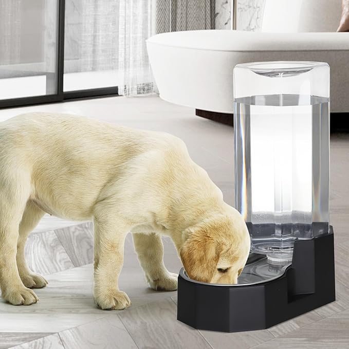 Sfozstra Large Dog Water Dispenser: 9L Gravity Black Gravity Water Feeder - Image 7