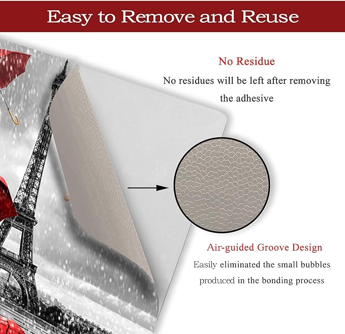 Laptop Skin Sticker Decal, Decorative Waterproof Removable, Eiffel Tower - Image 3