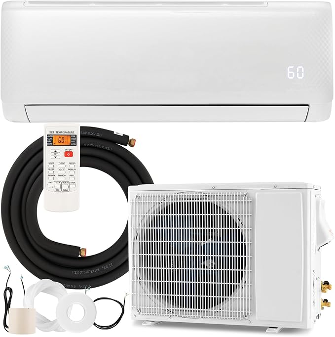 RELAX4LIFE Mini Split Ac/Heating System, 12000 BTU Ductless Mini Split Air by RELAX4LIFE