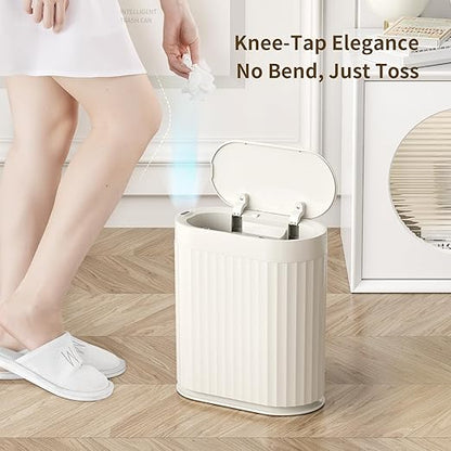 MRBIN Small Trash Can for Bathroom, Automatic Touch Less Garbage Bin - Image 4