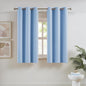 DUALIFE Cerulean Blackout Curtains 38 x 54 Inch Length 2 Panels Energy by DUALIFE