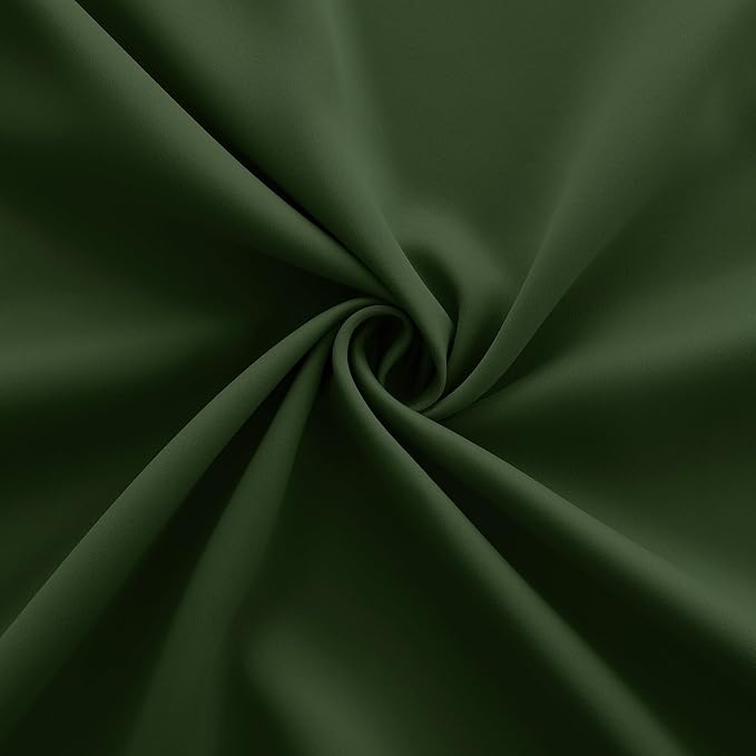 KOUFALL 52x63 Inch Length Olive Green Blackout Curtains - Image 7
