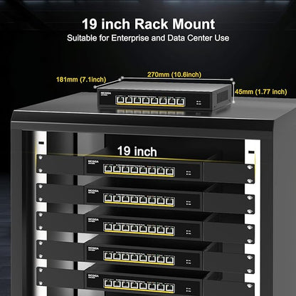 8 Port 5G Ethernet Switch Unmanaged, - Image 7