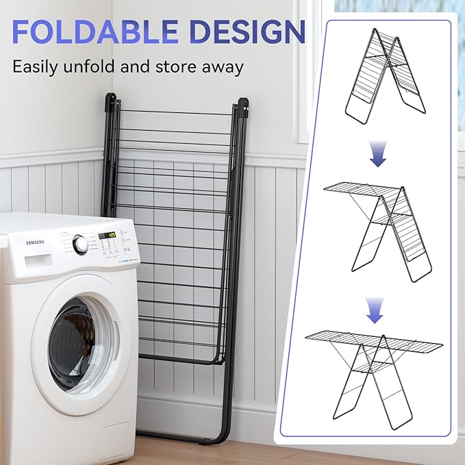 APEXCHASER Clothes Drying Rack, Foldable Oversized Drying Rack Clothing - Image 5