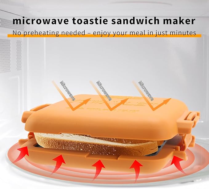 Microwave Sandwich Maker, Heat-Resistant Silicone Rubber Shell, Advanced - Image 4