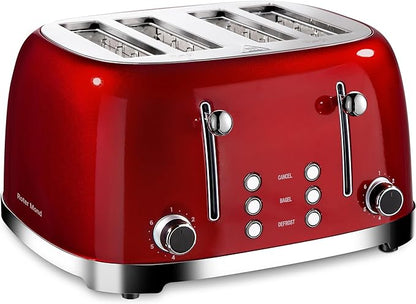 Roter Mond 4 Slice Toaster Retro Stainless Steel by RoterMond