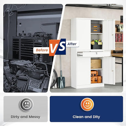 Yizosh Metal Garage Storage Cabinet - Image 7