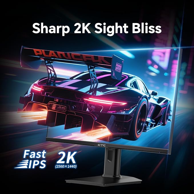 KTC 24 inch Gaming Monitor QHD 180Hz, Fast IPS 1440p Computer Monitor, - Image 3