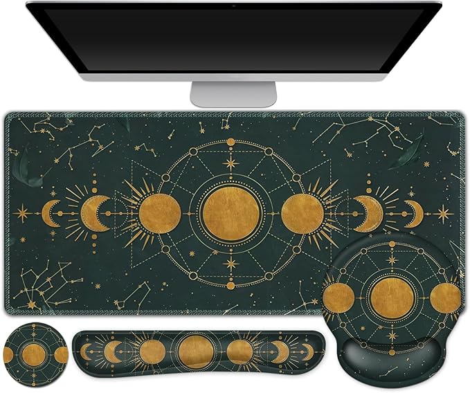 Large Desk Mat, Gaming Mouse Pad, Desk Pad Protector, XXL Mousepad + Keyboard by ToLuLu