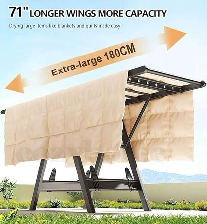 Heavy Duty Clothes Drying Rack Foldable –71" Extra Large Clothes Airer Drying - Image 2