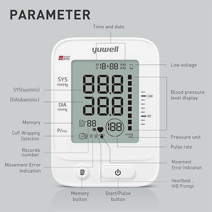 yuwell Blood Pressure Monitor, Large Upper Arm Blood Pressure Cuff, Digital - Image 7