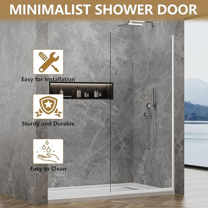 Shower Glass Panel 36" W * 76" H, Semi-Framed Glass Screen, Single Panel - Image 6