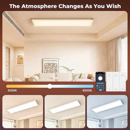 AIKVSXER 18 Pack 1x4 FT LED Flat Panel Light Surface Mount, - Image 5