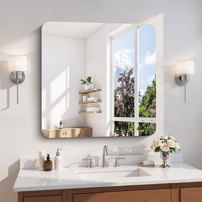 CILIBER Frameless Wall Mirror, HD Shatterproof Vanity Mirror by CILIBER