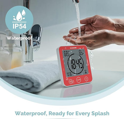 KADAMS Shower Clock Waterproof Bathroom Timer – Digital Wall Clock - Image 2