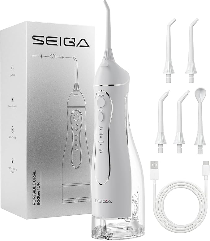 Portable Water Flosser for Teeth, Cordless Dental Flosser by SEIGA