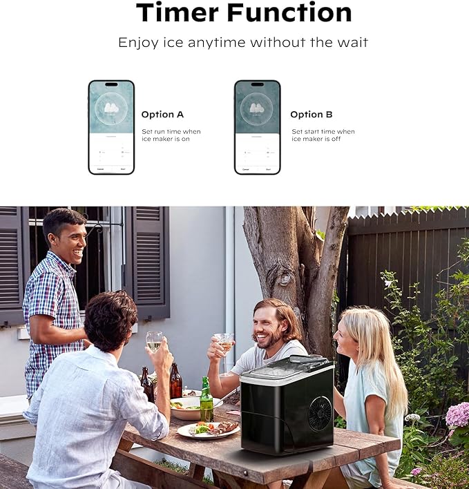 Silonn Smart Countertop Ice Maker, Compact Wi-Fi Ice Maker - Image 7