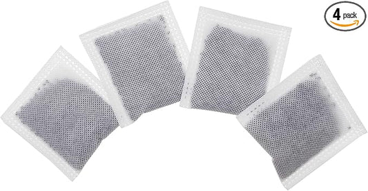 4 Pack Compact Activated Charcoal Odor Absorbing Filter Refill Deodorizer by Home