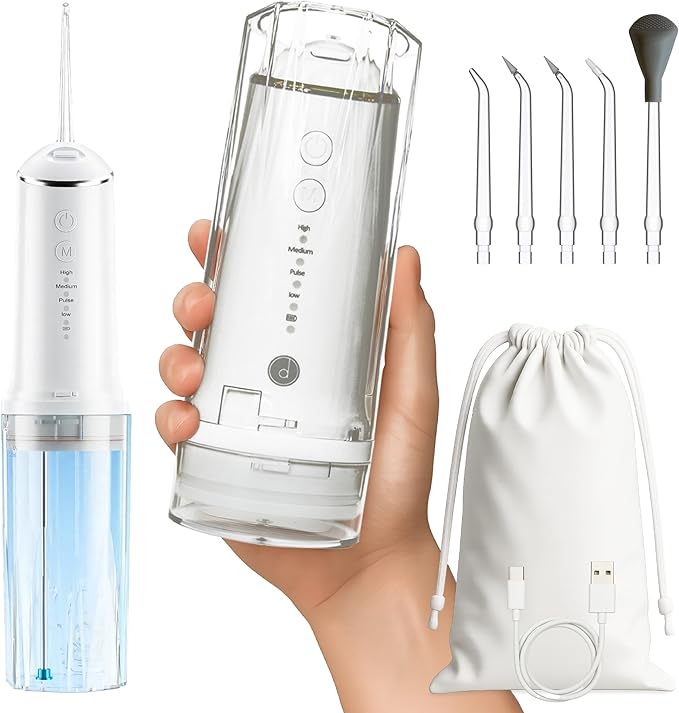 Portable Water Flosser for Teeth Cleaning – Travel Size, Compact & Cordless by desiredtools%C2%AE