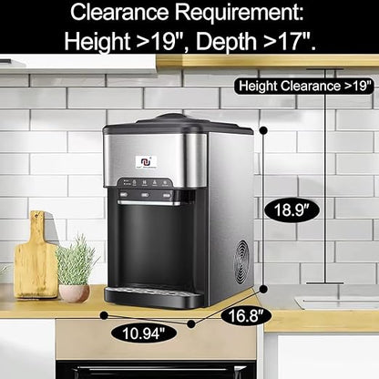 NUNET 3-in-1 Ice Maker Water Dispenser Water Cooler Filled by Water Line w. - Image 6