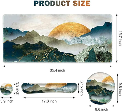 Gaming Mouse Pad, Large Desk Mat, Cute Desk Pad Protector, 4in1 XXL Mousepad - Image 2