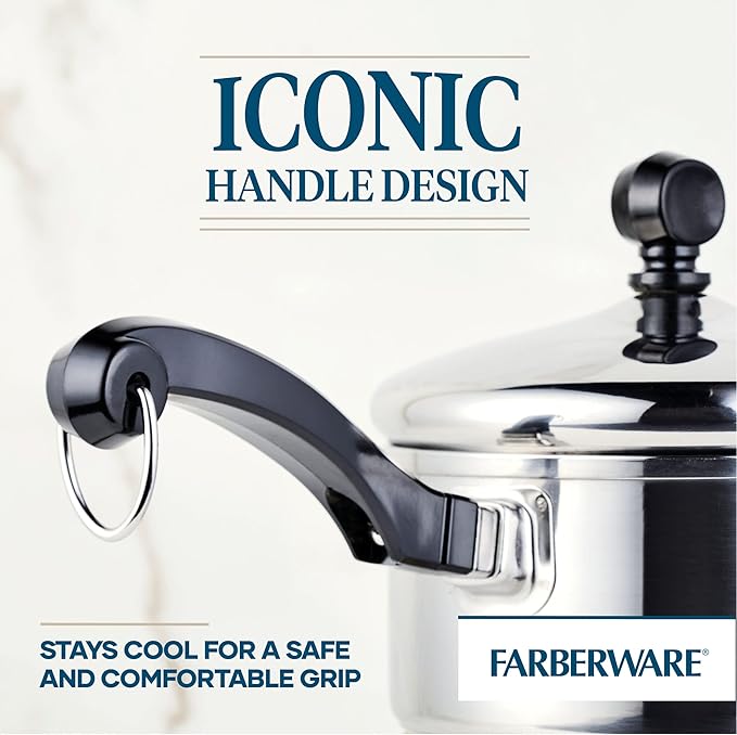 Farberware Classic Stainless Steel 1-Quart Covered Straining Saucepan - Image 6
