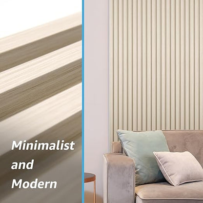 Art3d 8-Pack 96 x 6in. WPC Acoustic Slat Wall Panel - Image 6