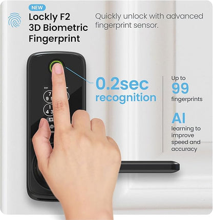 Lockly Smart Lock Secure Pro, Fingerprint Door Lock, Keyless Entry, Built-in - Image 5