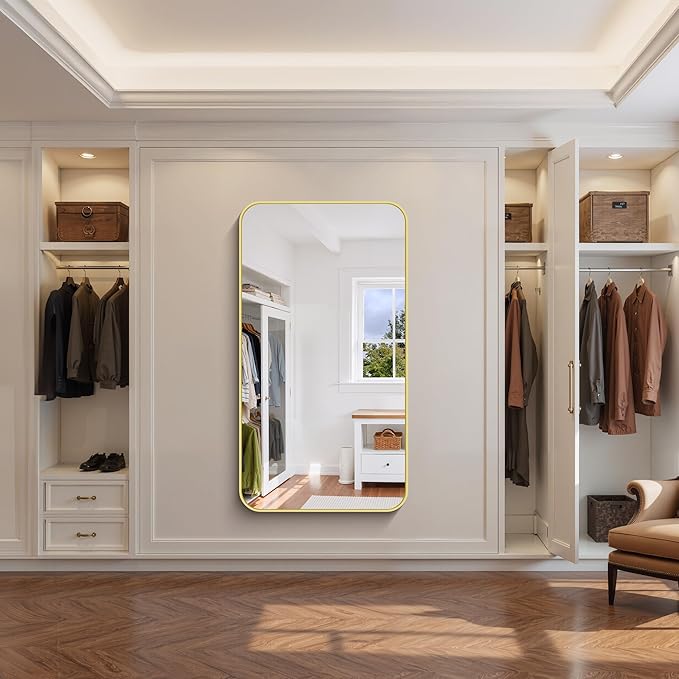 FORBATH 30x55 Inch Gold Bathroom Mirror - Image 4