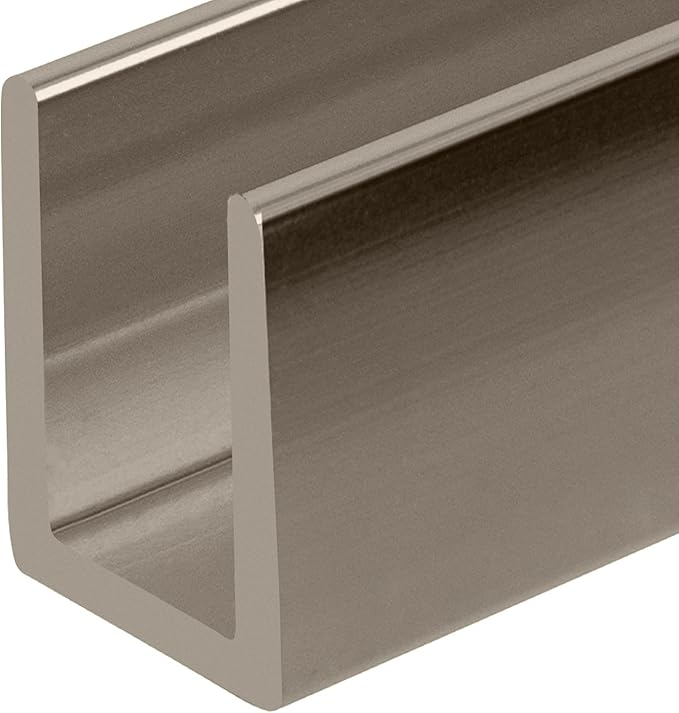 Brixwell SDCD38PN-CCP4 Polished Nickel 3/8" Fixed Panel Shower Door Deep by Brixwell