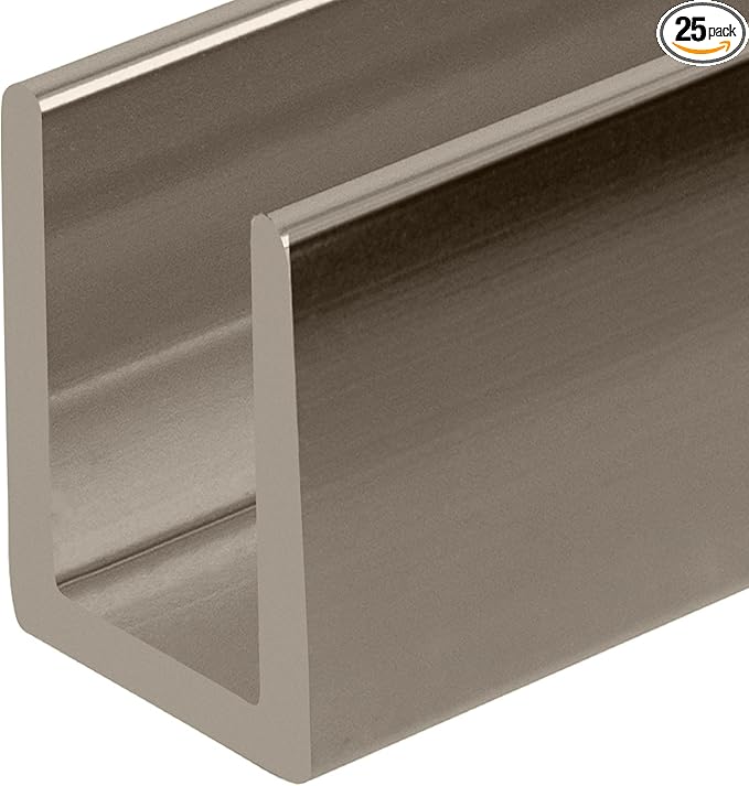 Brixwell SDCD38PN-CCP36-XCP25 Polished Nickel 3/8" Fixed Panel Shower Door Deep by Brixwell