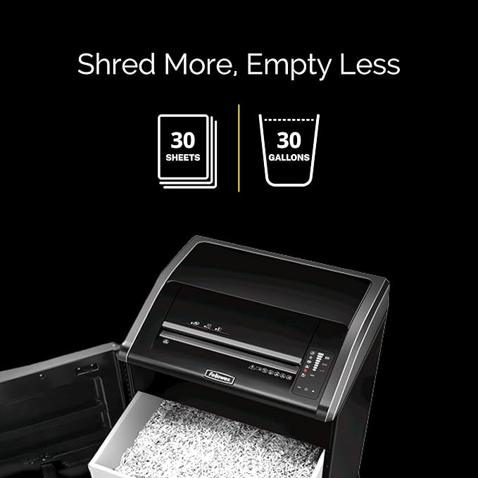 Fellowes Powershred 425Ci 100% Jam Proof Commercial Grade 30-Sheet Cross-Cut - Image 4