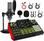 Podcast Microphone Bundle with Live Sound Card Audio Mixer, Podcast Equipment by tenlamp