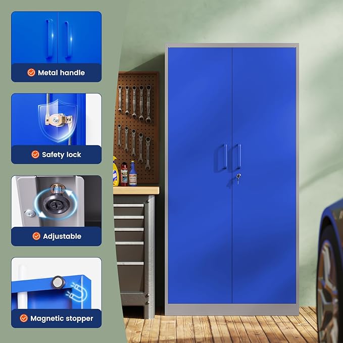 Yizosh Metal Garage Storage Cabinet - Image 4