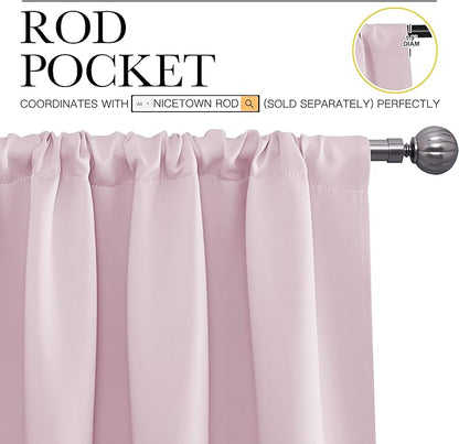 NICETOWN Bedroom Curtains, Room Darkening Draperies Window Curtain Panels - Image 3