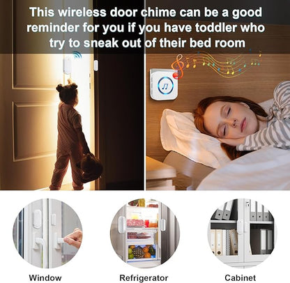 SanJie Door Chime, Door Open Contact Sensor Alarm - Image 3