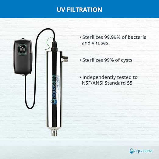 Aquasana Whole House Well Water Filter | 500K Gallons | UV, Carbon & KDF | - Image 4