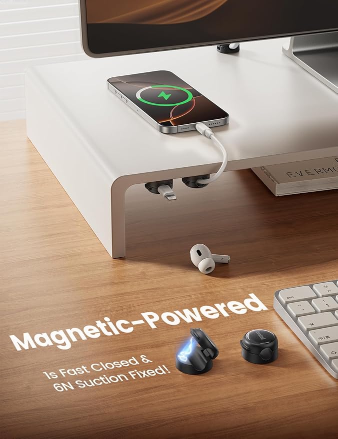 12Pack Magnetic Cord Organizer Cable Clips - Image 2
