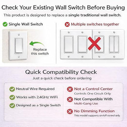 LANBON Smart Light Switch, 1/2/3 Gang, 3 Way - Image 6