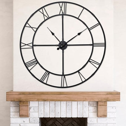 Ohweog Large Wall Clock for Living Room Decor – 32 Inch Silent Non-Ticking by WallClockDecor