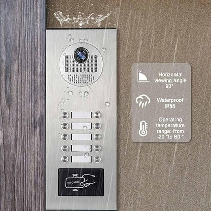 Wired Video Multifamily Apartment Intercom System, 2/3/4/6/8/10/12 Units 7 inch - Image 4